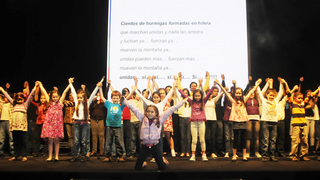 Un coro de niños dió apertura oficial al evento